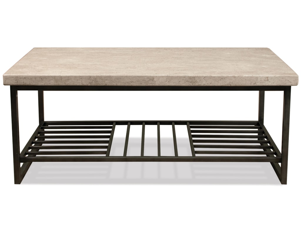 Capri Travertine Top Coffee Table By Riverside Furniture At Hudson S Furniture
