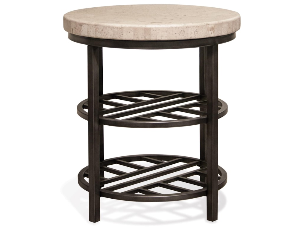 Capri Round End Table W Shelves By Riverside Furniture At Hudson S Furniture