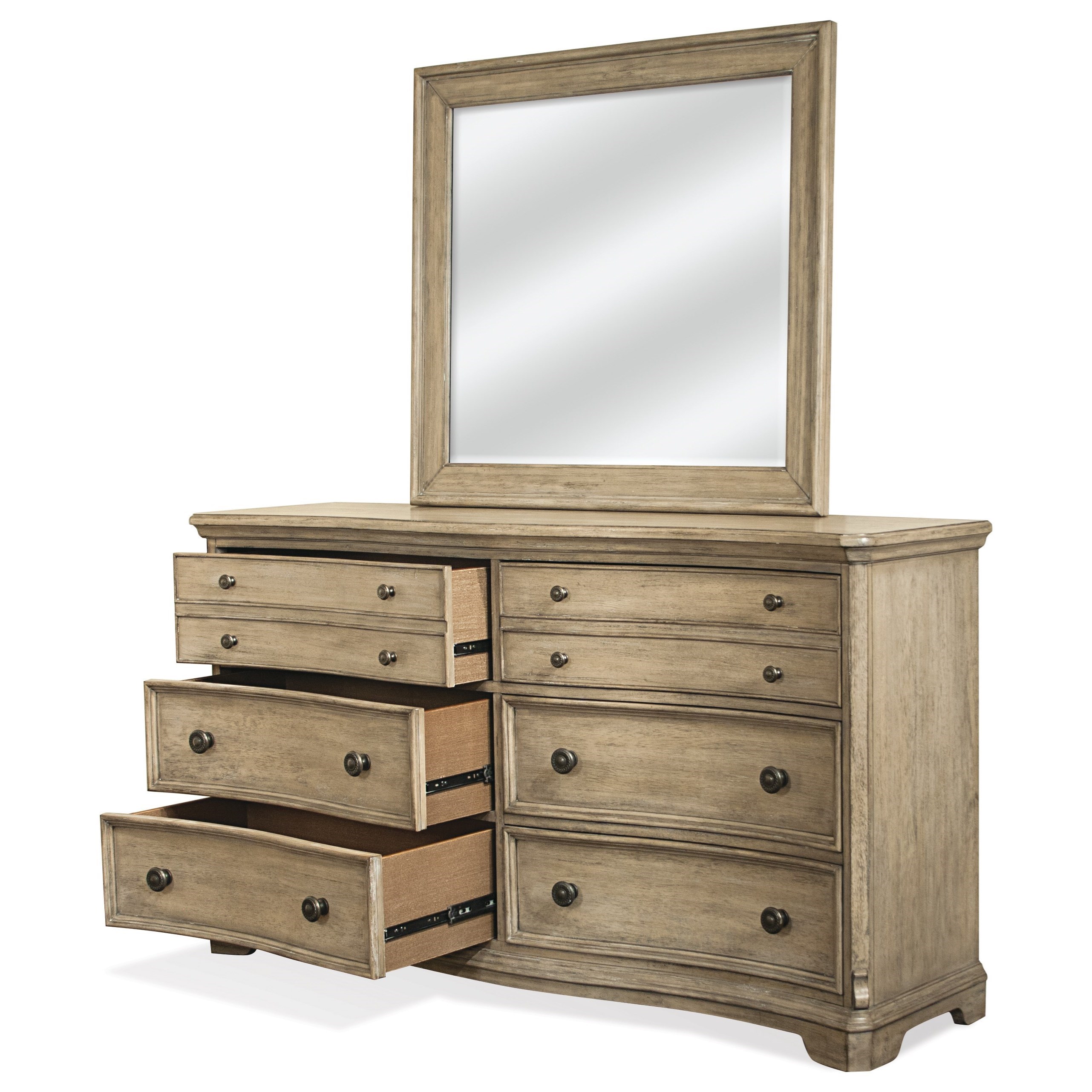 Riverside Furniture Corinne 6 Drawer Dresser And Landscape Mirror