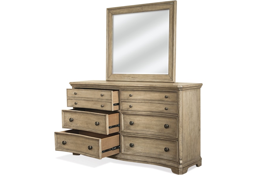 Riverside Furniture Corinne 6 Drawer Dresser And Landscape Mirror