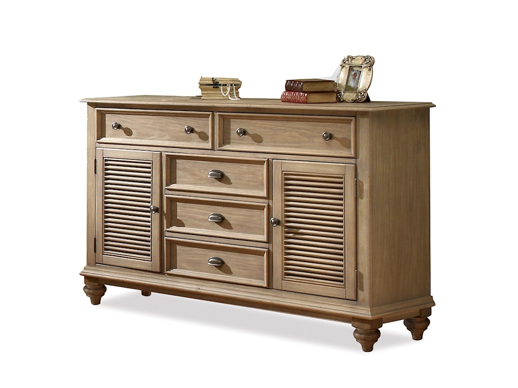 Riverside Furniture Coventry Shutter Door Dresser With 5 Drawers