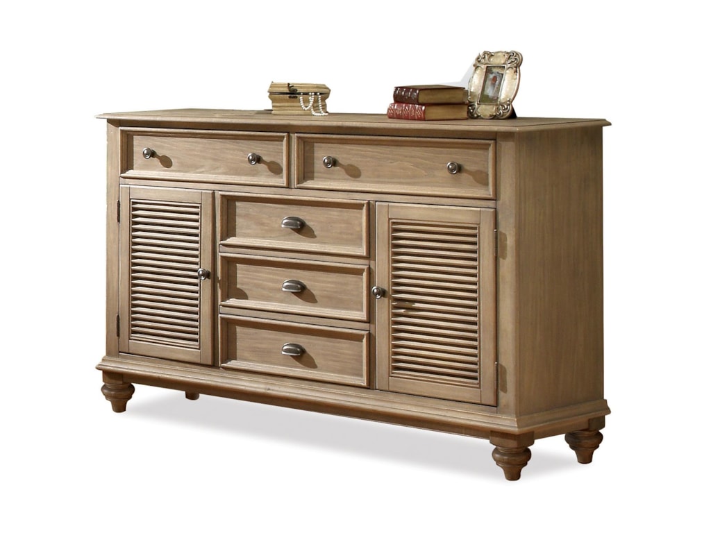 Riverside Furniture Coventry Shutter Door Dresser With 5 Drawers