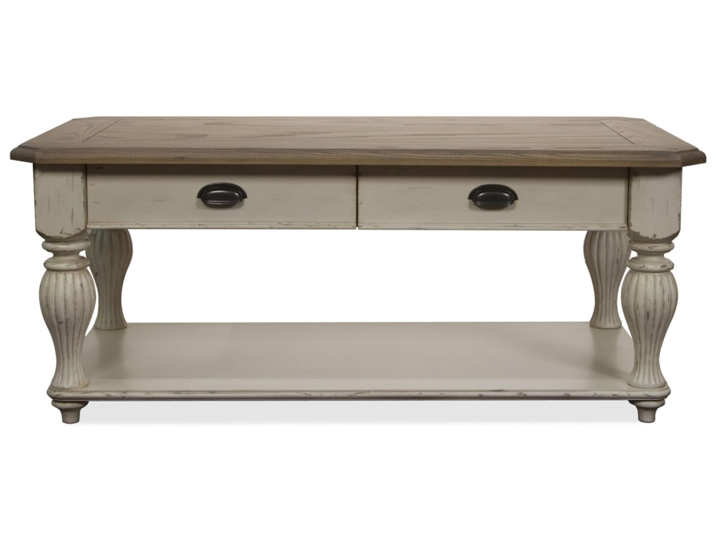 Riverside Furniture Coventry Two ToneRectangular Cocktail Table