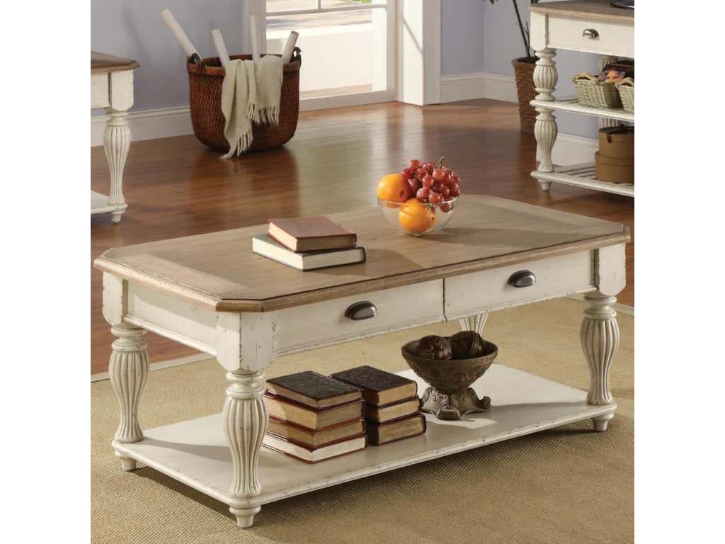 Riverside Furniture Coventry Two ToneRectangular Cocktail Table
