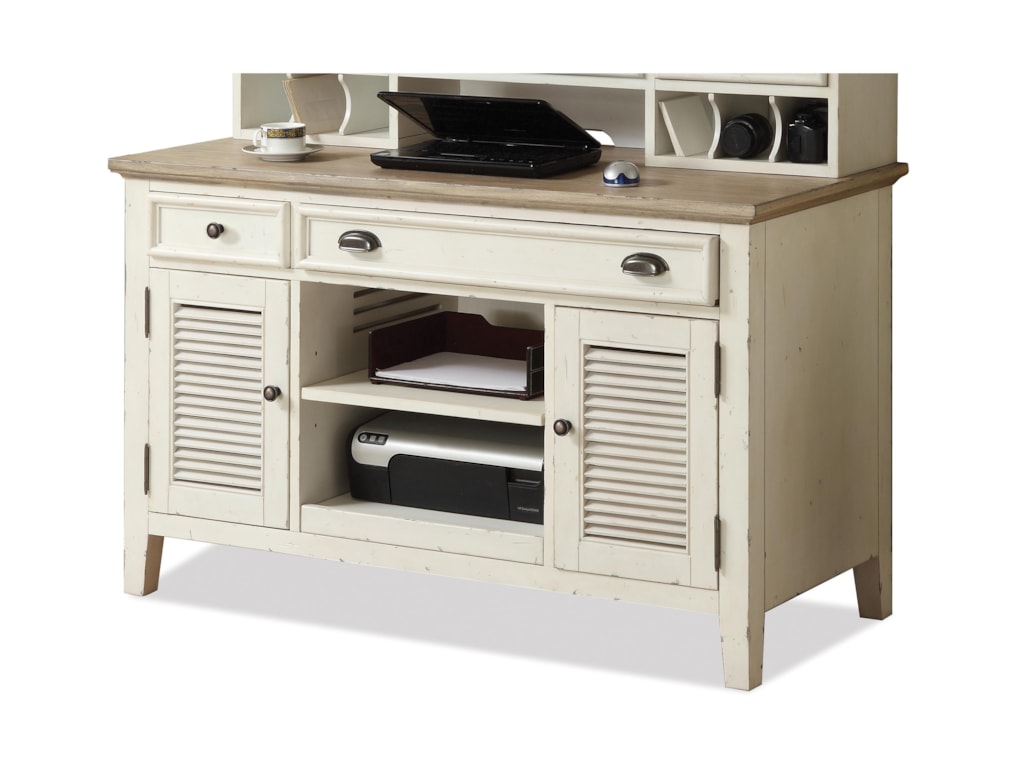 riverside furniture coventry two tone shutter door credenza desk