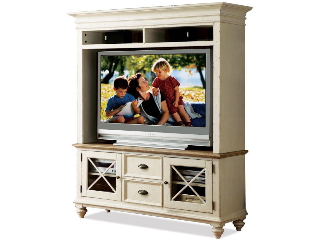 Riverside Furniture Coventry Two ToneTV Console & Hutch