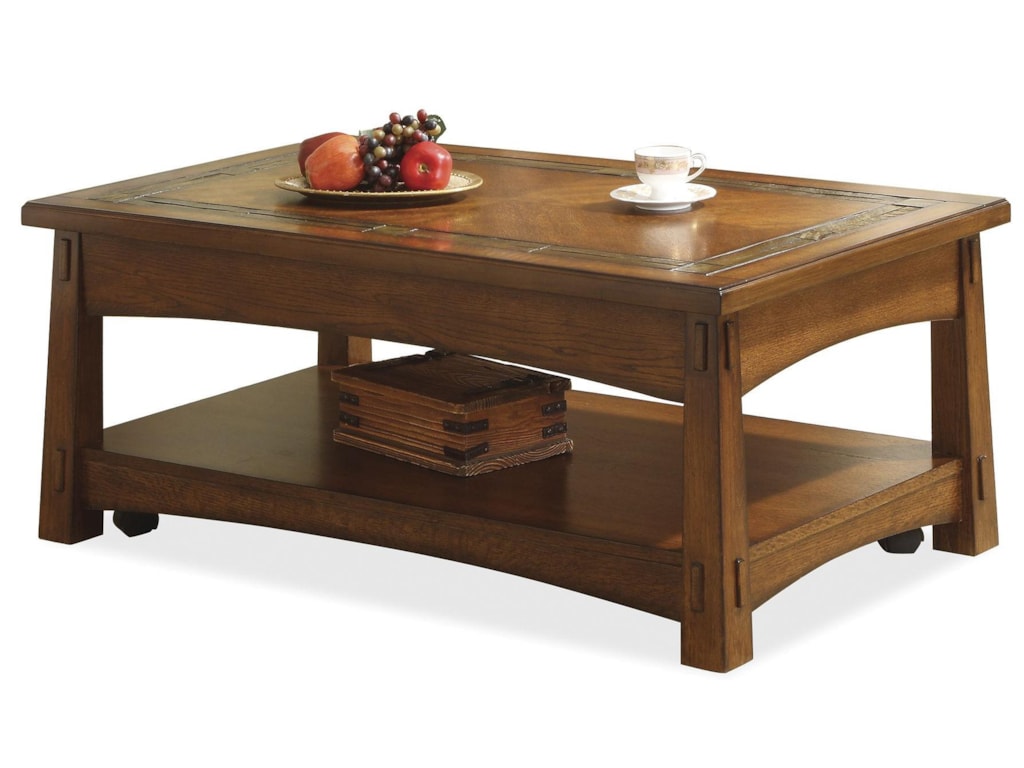 Riverside Furniture Craftsman Home Lift Top Coffee Table With Riverside Furniture Craftsman Home Lift Top Coffee Table With