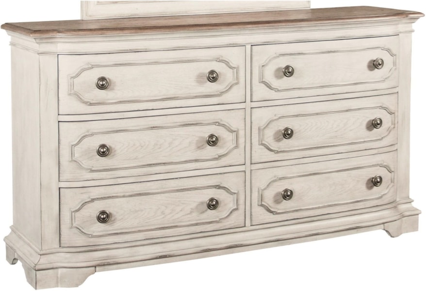 Riverside Furniture Elizabeth 71460 Traditional 6 Drawer Dresser
