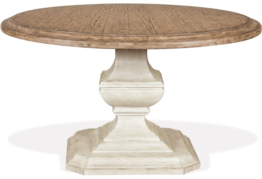 Riverside Furniture Elizabeth 71952 653 54 Inch Round Dining Table With Carved Pedestal O Dunk O Bright Furniture Kitchen Tables