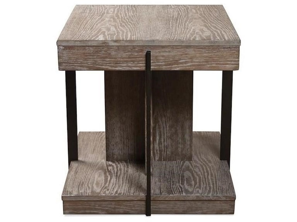 Riverside Furniture Gavin 47309 Rectangle End Table With Metal Legs Riverside Furniture Gavinrectangle End Table