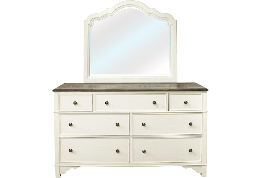 Riverside Furniture Grand Haven Cottage Dresser And Mirror