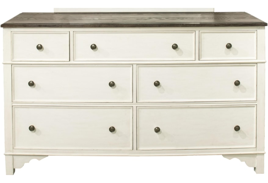 Riverside Furniture Grand Haven Cottage 7 Drawer Dresser With Felt