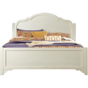 Riverside Furniture Grand Haven Cottage King Panel Bed With Decorative Hand Chiseled Headboard Dunk Bright Furniture Panel Beds