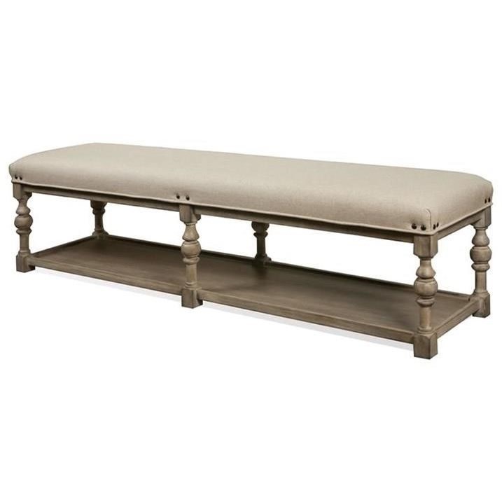 Riverside Furniture Juniper 72 In Upholstered Dining Bench With