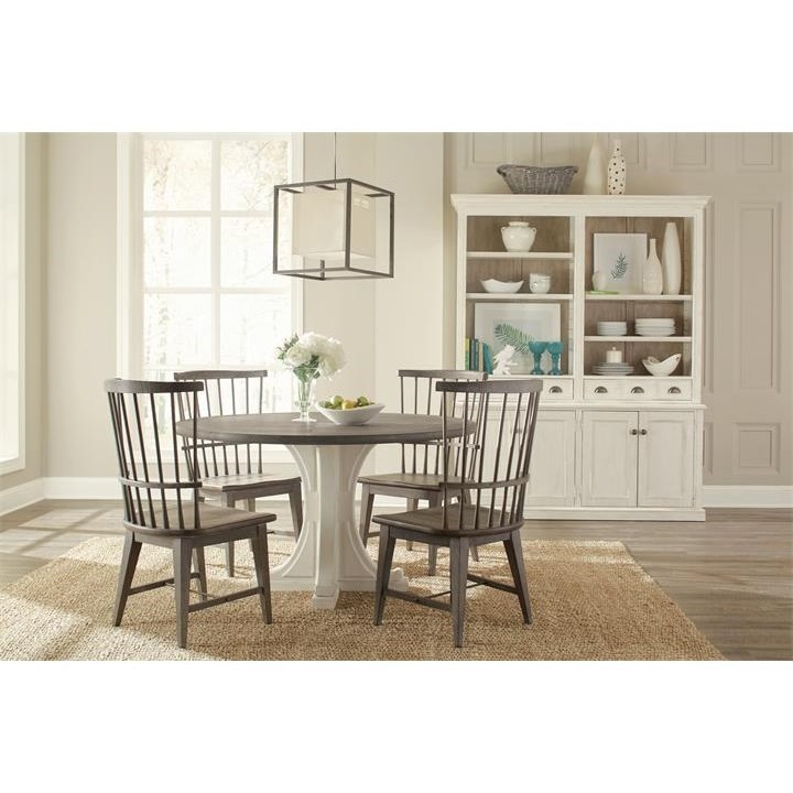 Riverside Furniture Juniper Round Pedestal Dining Table In Two