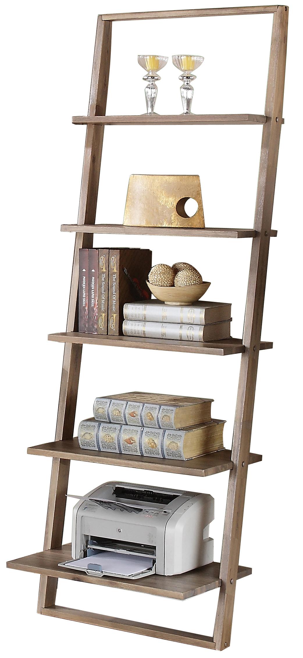 threshold leaning bookcase