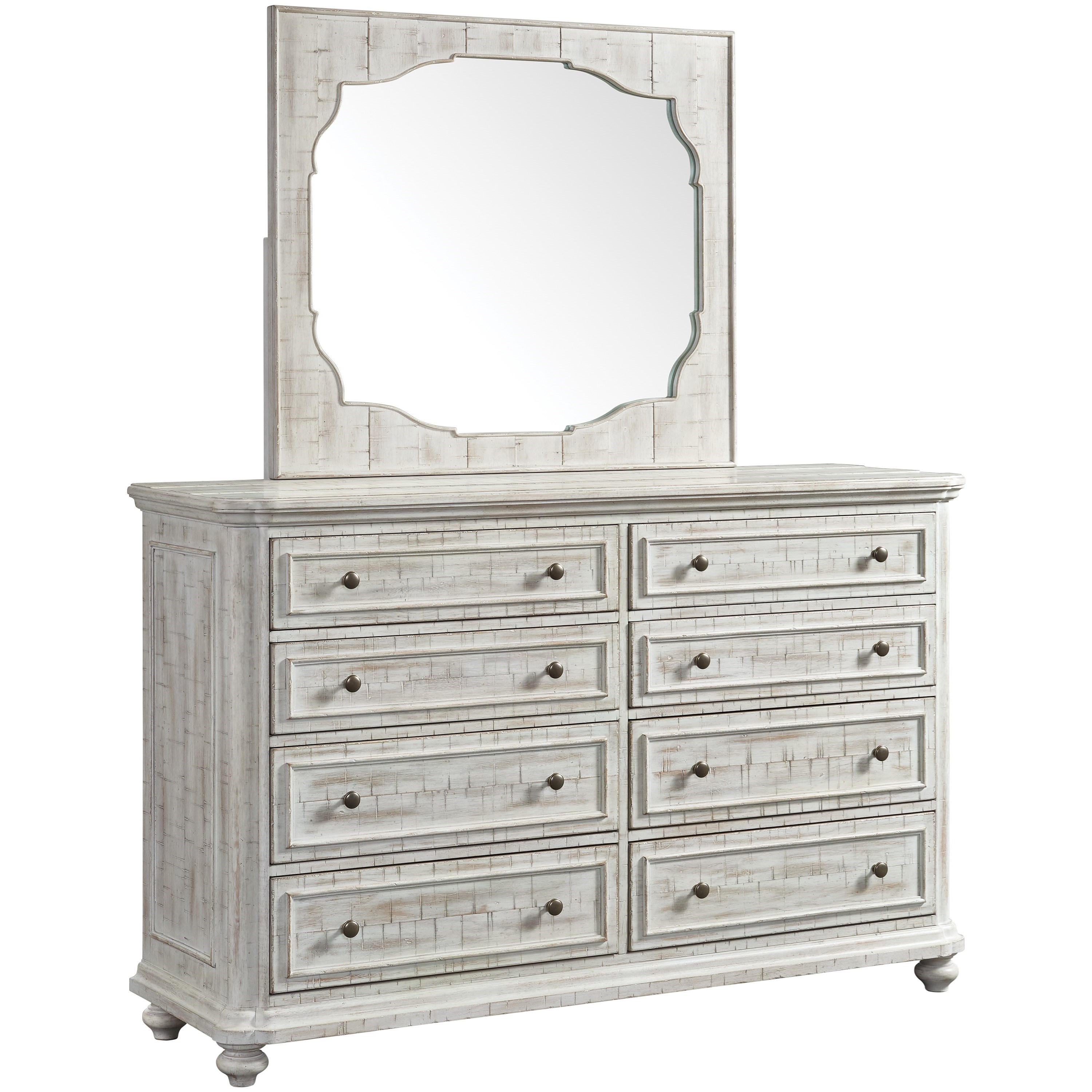 Riverside Furniture Madison Farmhouse 8 Drawer Dresser And