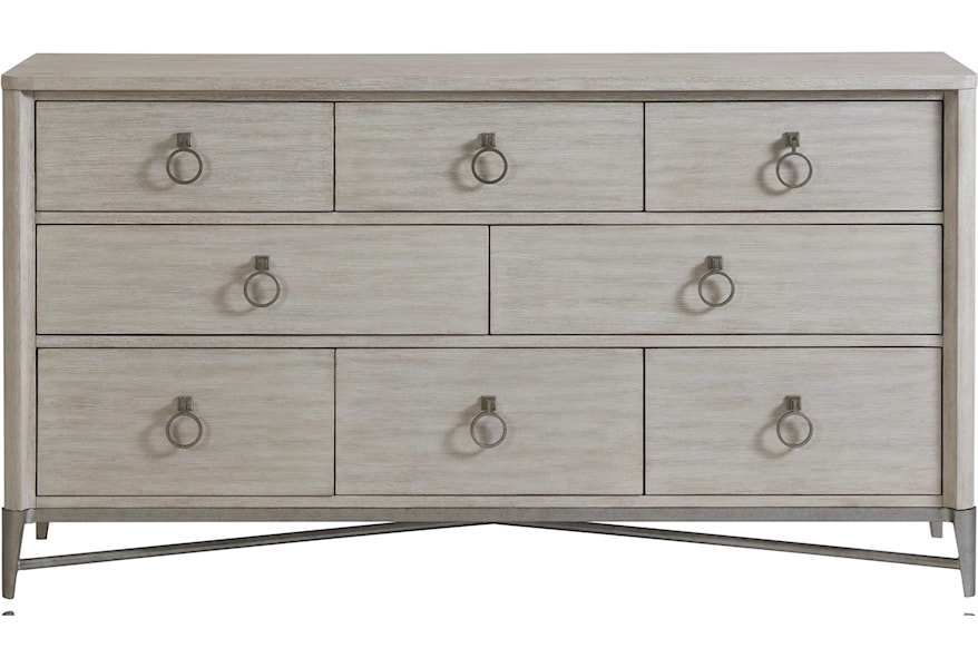 Riverside Furniture Maisie Glam 8 Drawer Dresser With Jewelry