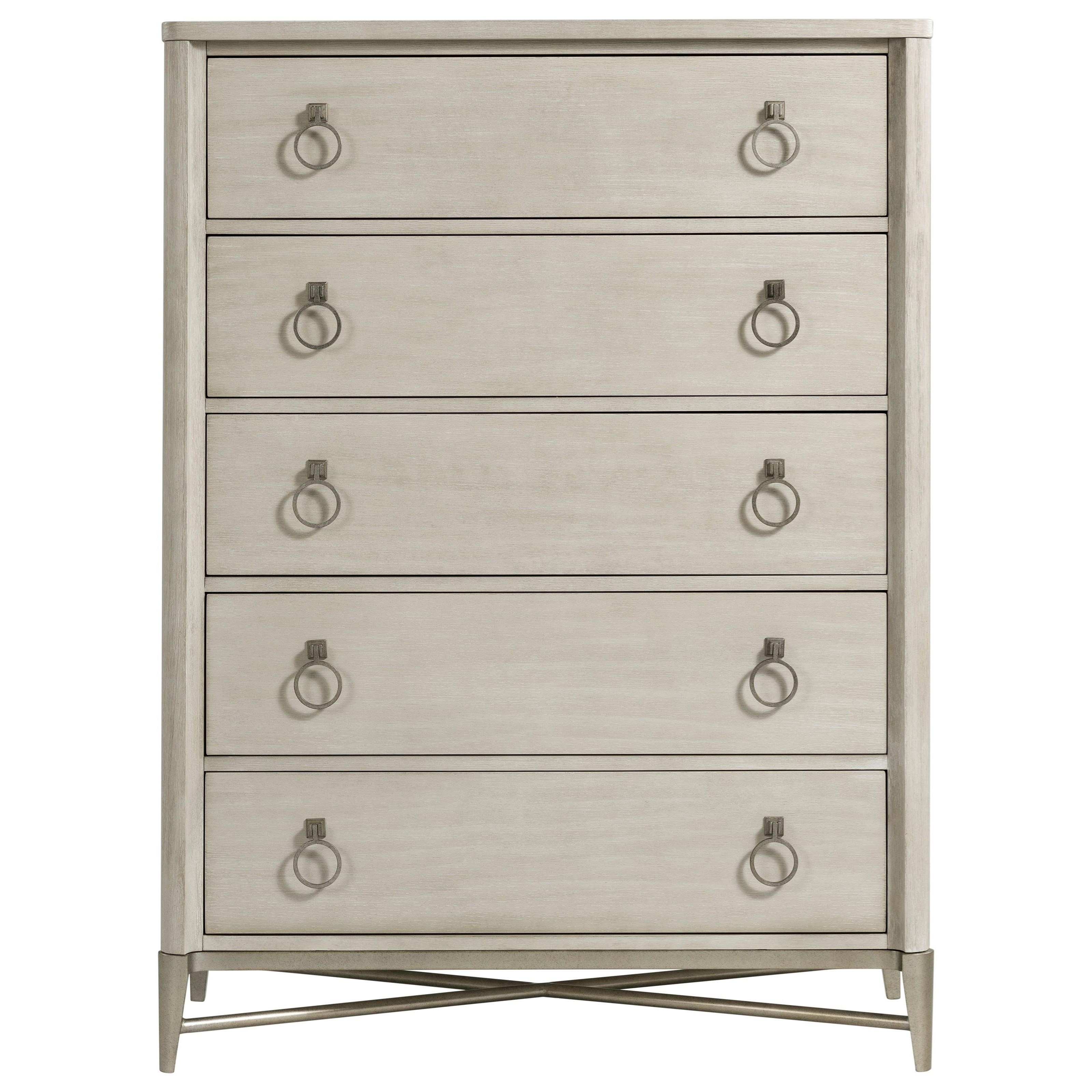 Riverside Furniture Maisie 50265 Glam 5 Drawer Chest With Jewelry