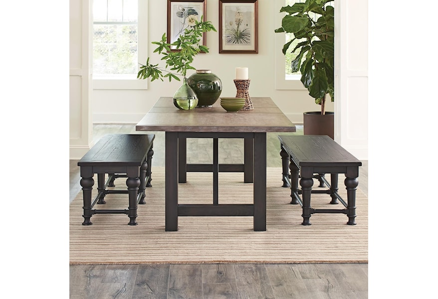 Riverside Furniture Mckenzie Table With 2 Benches Value City