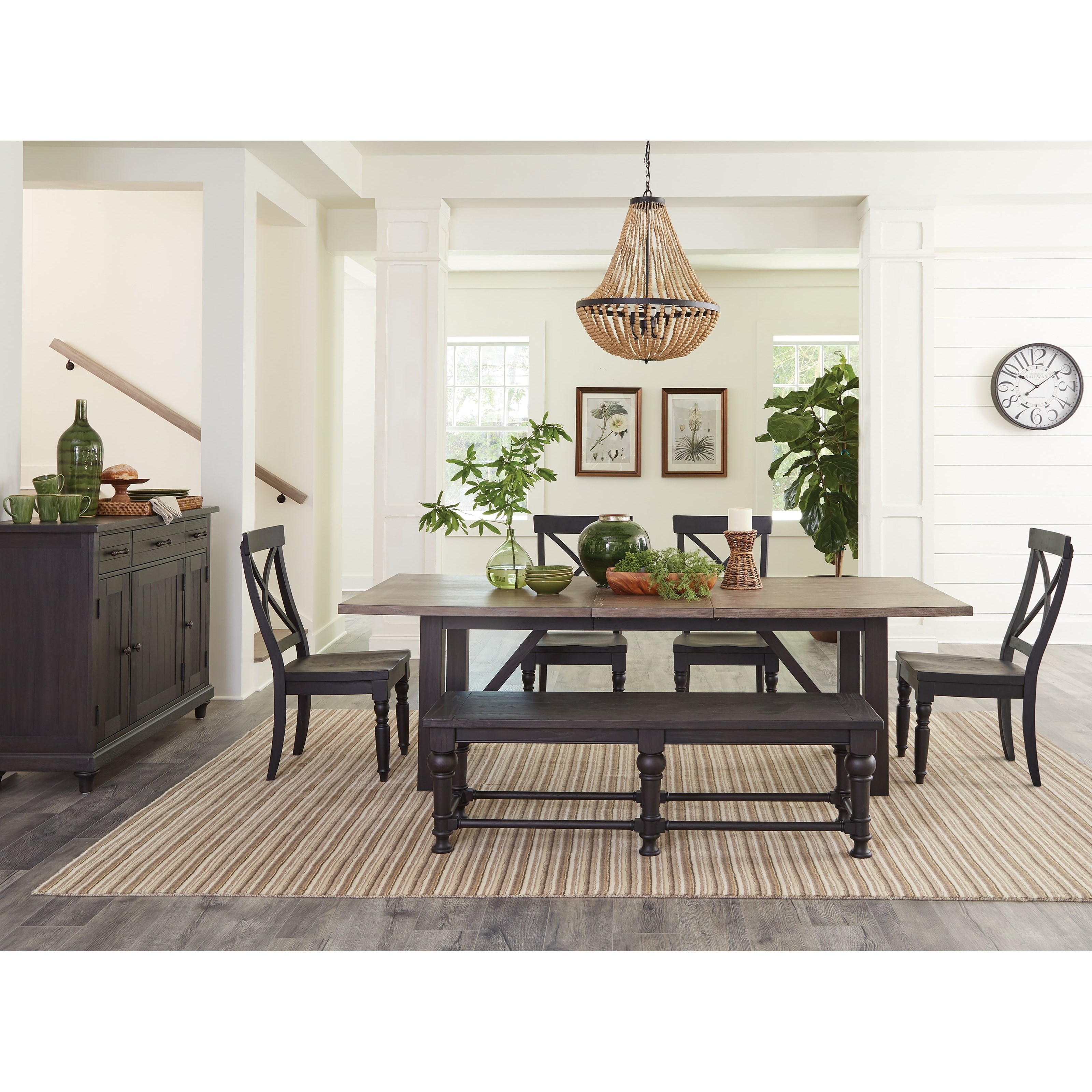 Riverside Furniture Mckenzie Table Set With Bench Dunk Bright