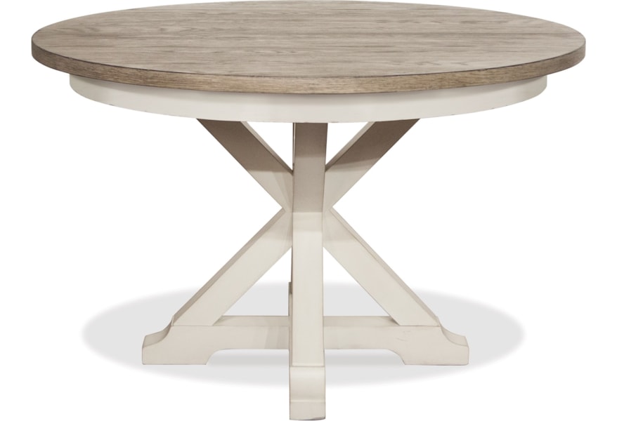 Riverside Furniture Myra 59357 550 Round Dining Table With 18 Leaf Dunk Bright Furniture Kitchen Tables