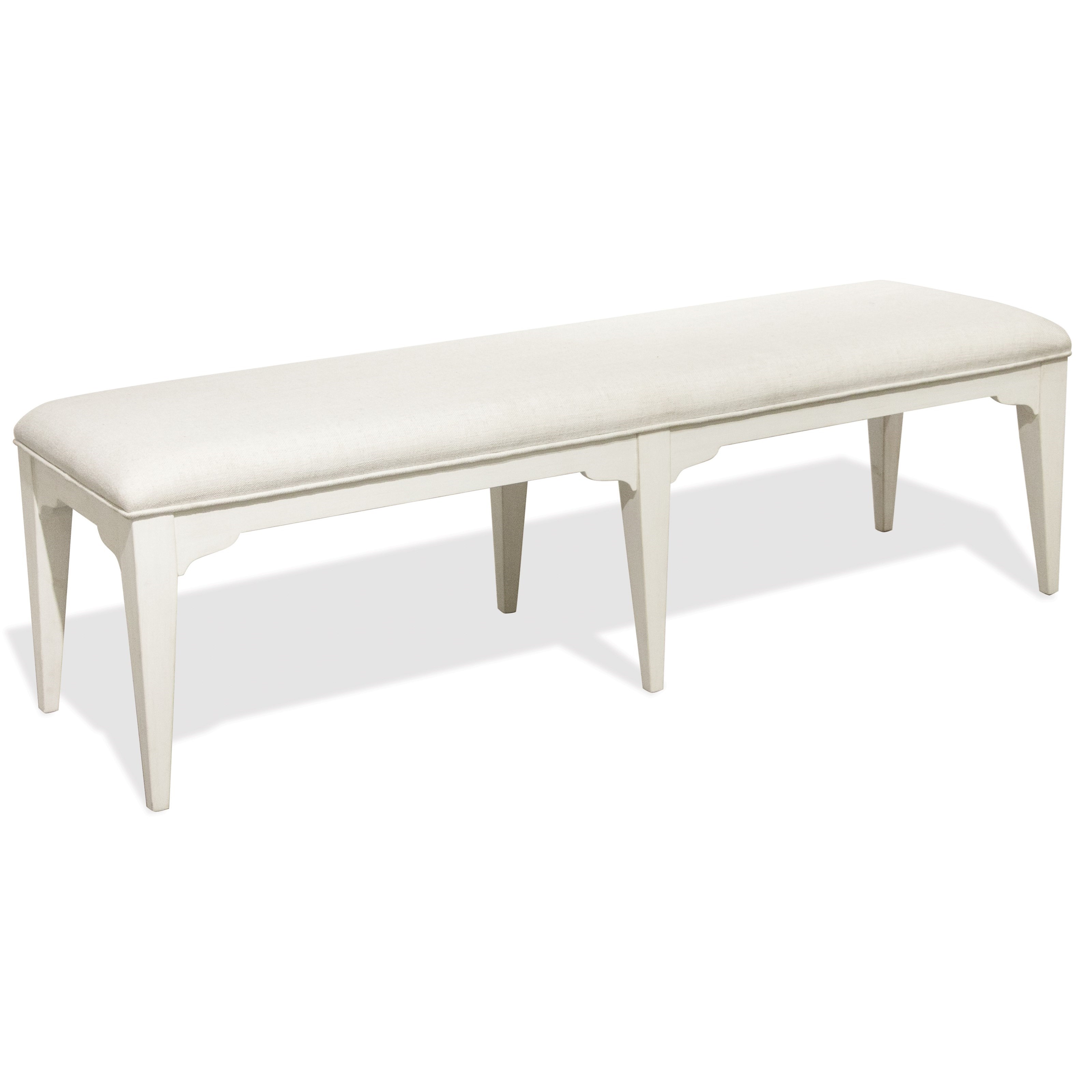 Riverside Furniture Myra Upholstered Dining Bench With Tapered