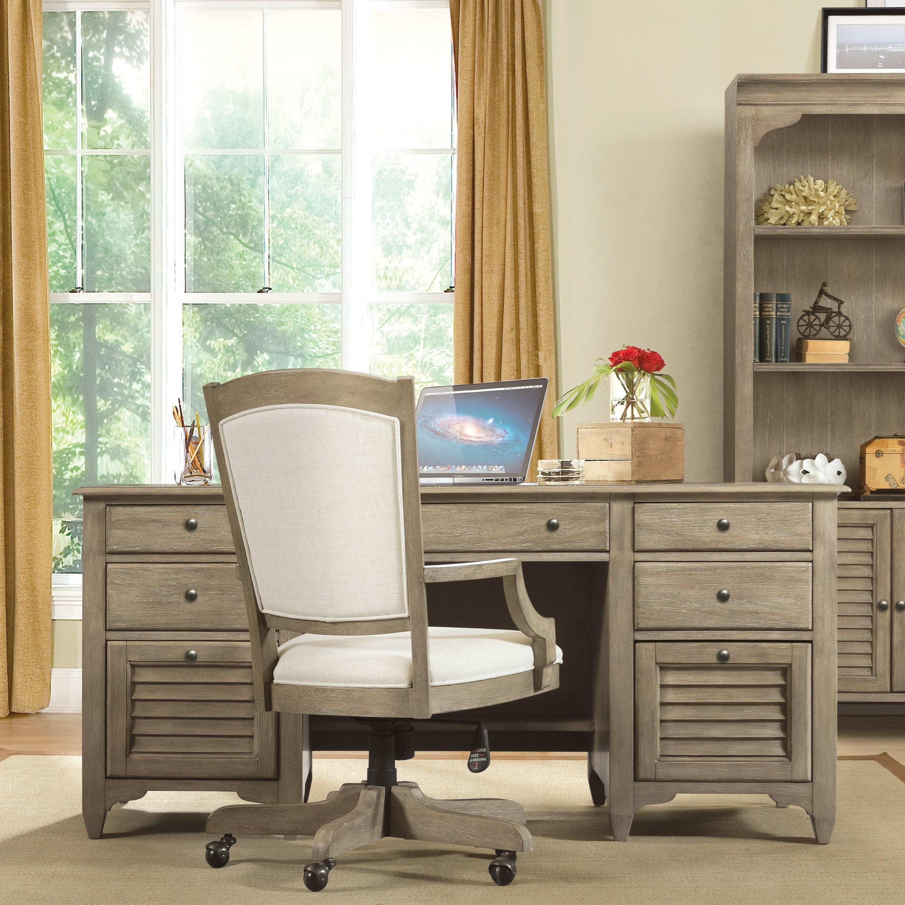Riverside Furniture Myra Executive Desk With File Drawers Reeds Furniture Double Pedestal Desks