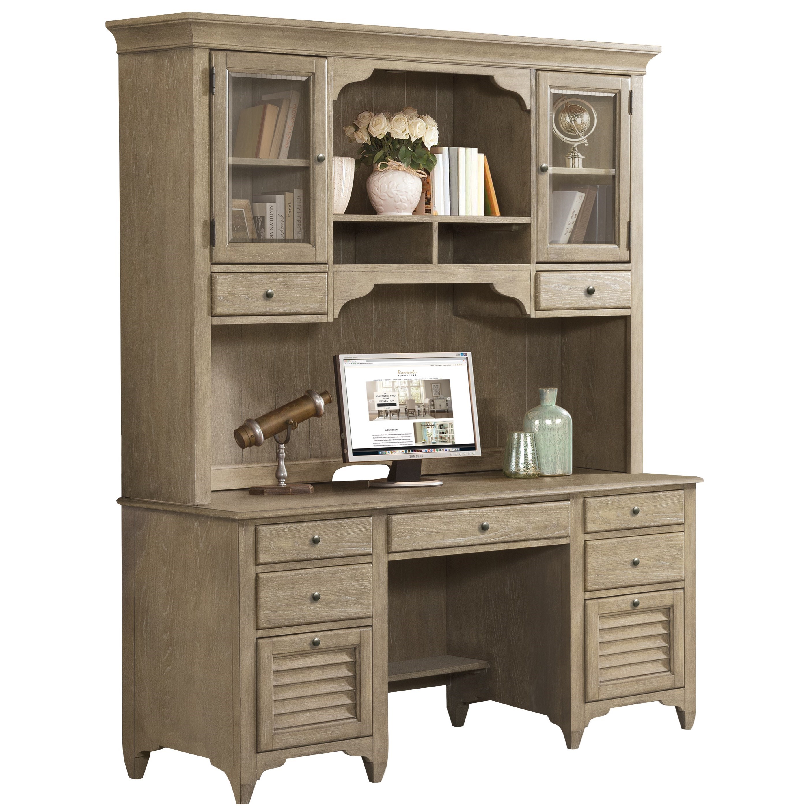 Riverside Furniture Myra Transitional Credenza And Hutch Reid S
