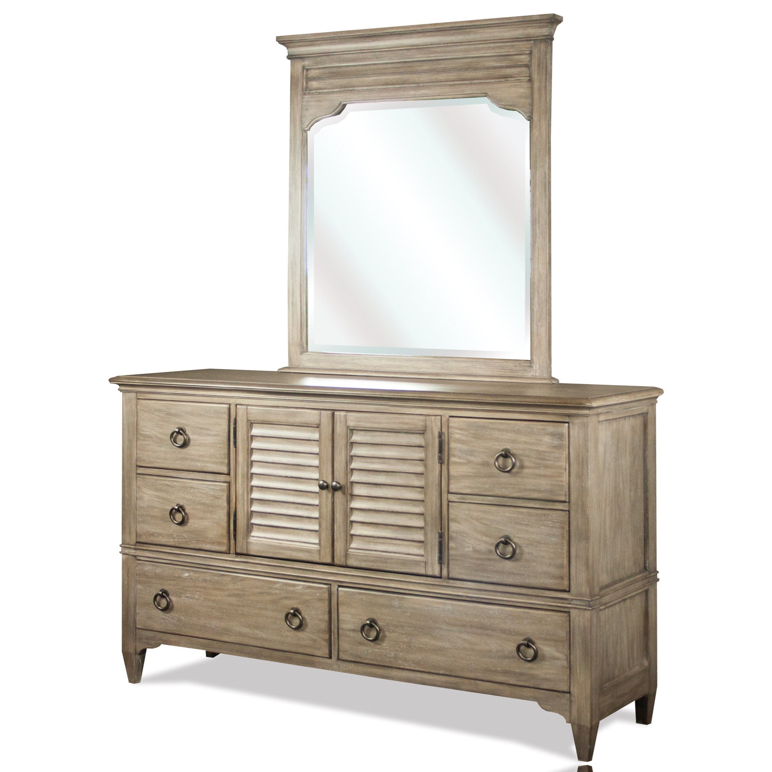 Riverside Furniture Myra Transitional Door Dresser And Louvered