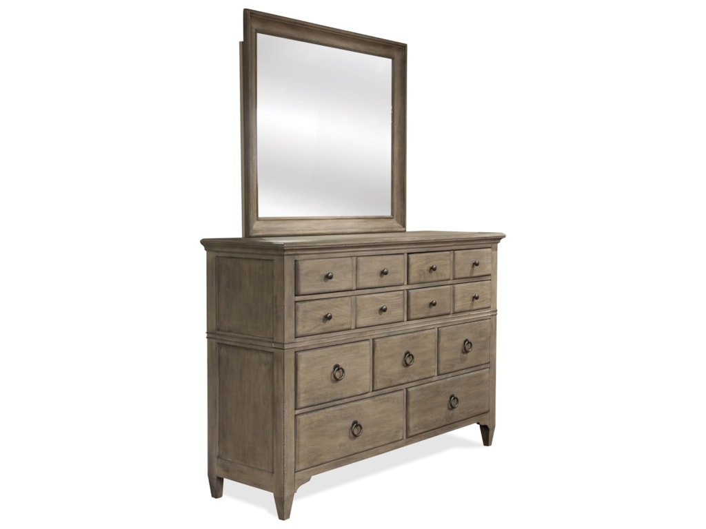 Riverside Furniture Myra Transitional 9 Drawer Dresser And
