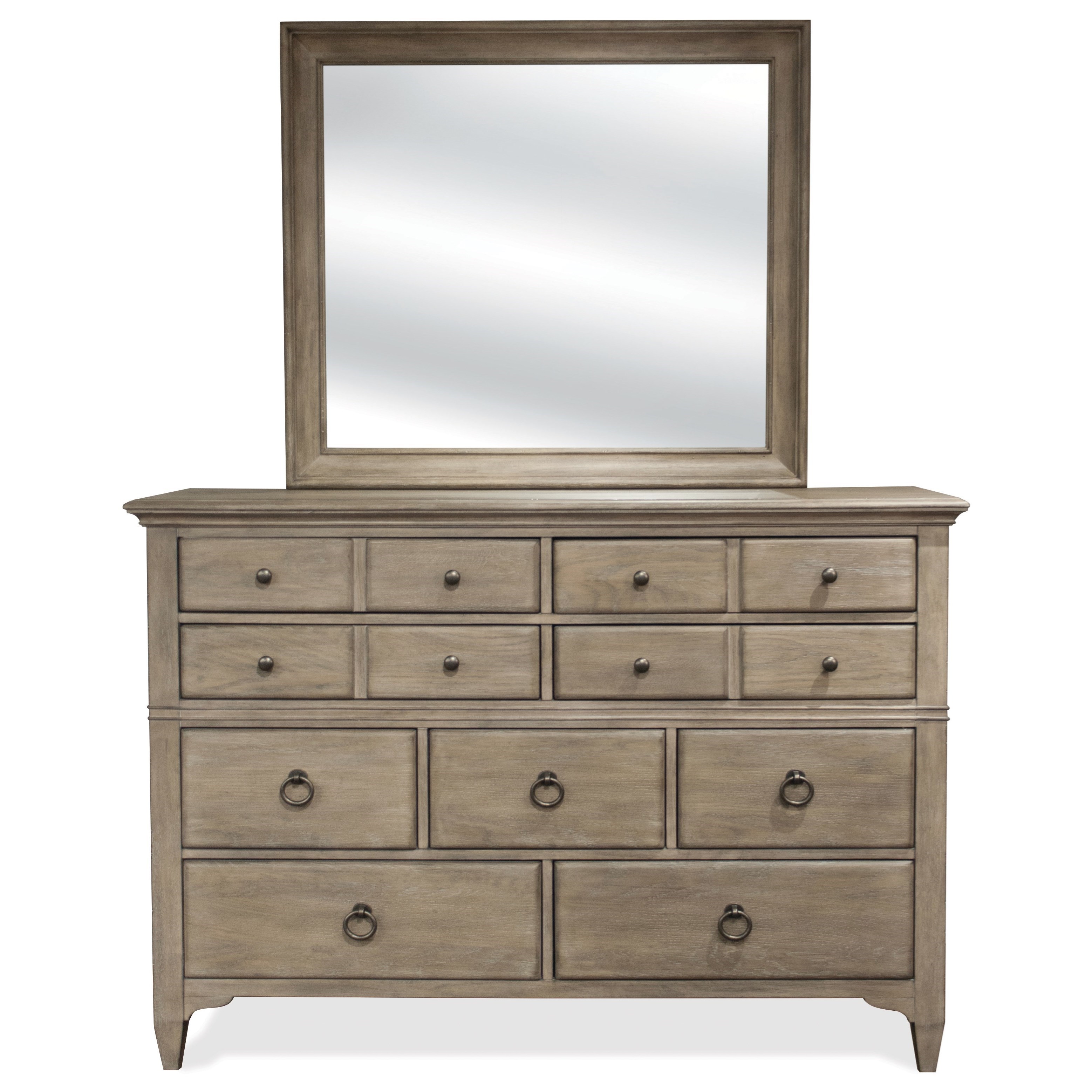 Riverside Furniture Myra Transitional 9 Drawer Dresser And
