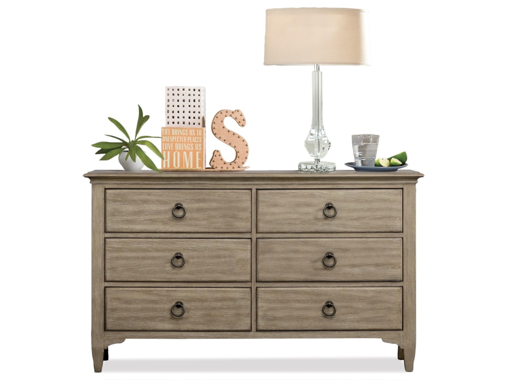 Riverside Furniture Myra Transitional 6 Drawer Small Dresser