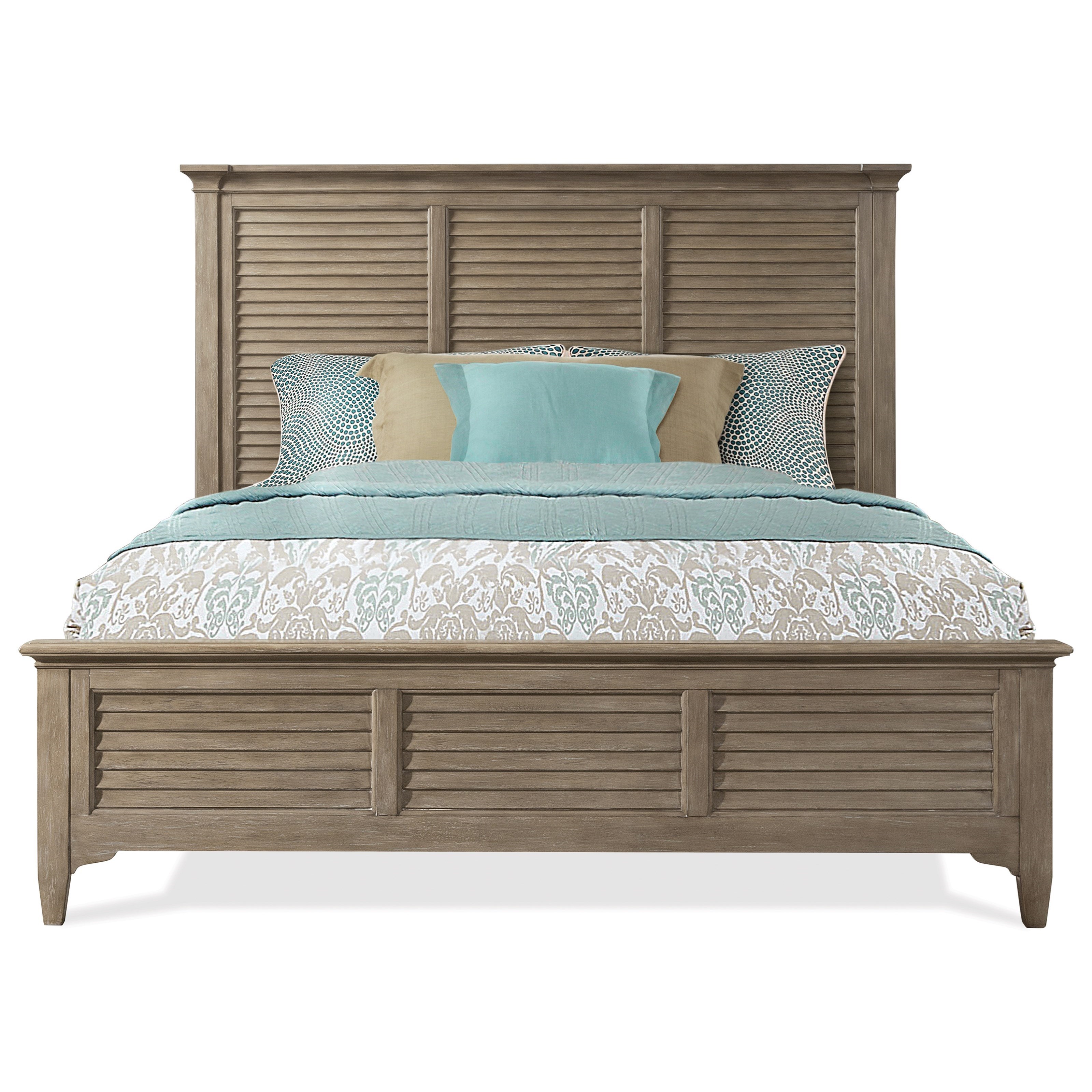 Riverside Furniture Myra Transitional Queen Louver Bed Wayside