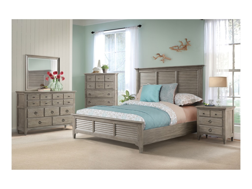 Riverside Furniture MyraKing Louver Bed