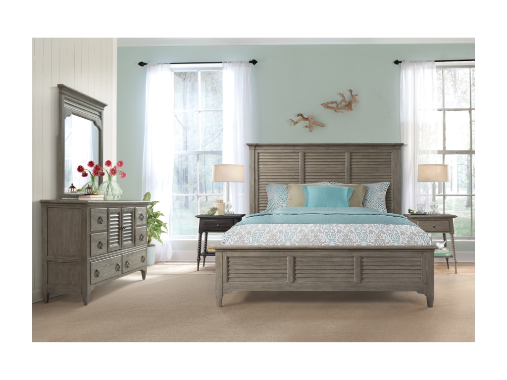 Riverside Furniture MyraKing Louver Bed