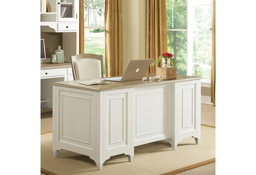 Riverside Furniture Myra Executive Desk With File Drawers