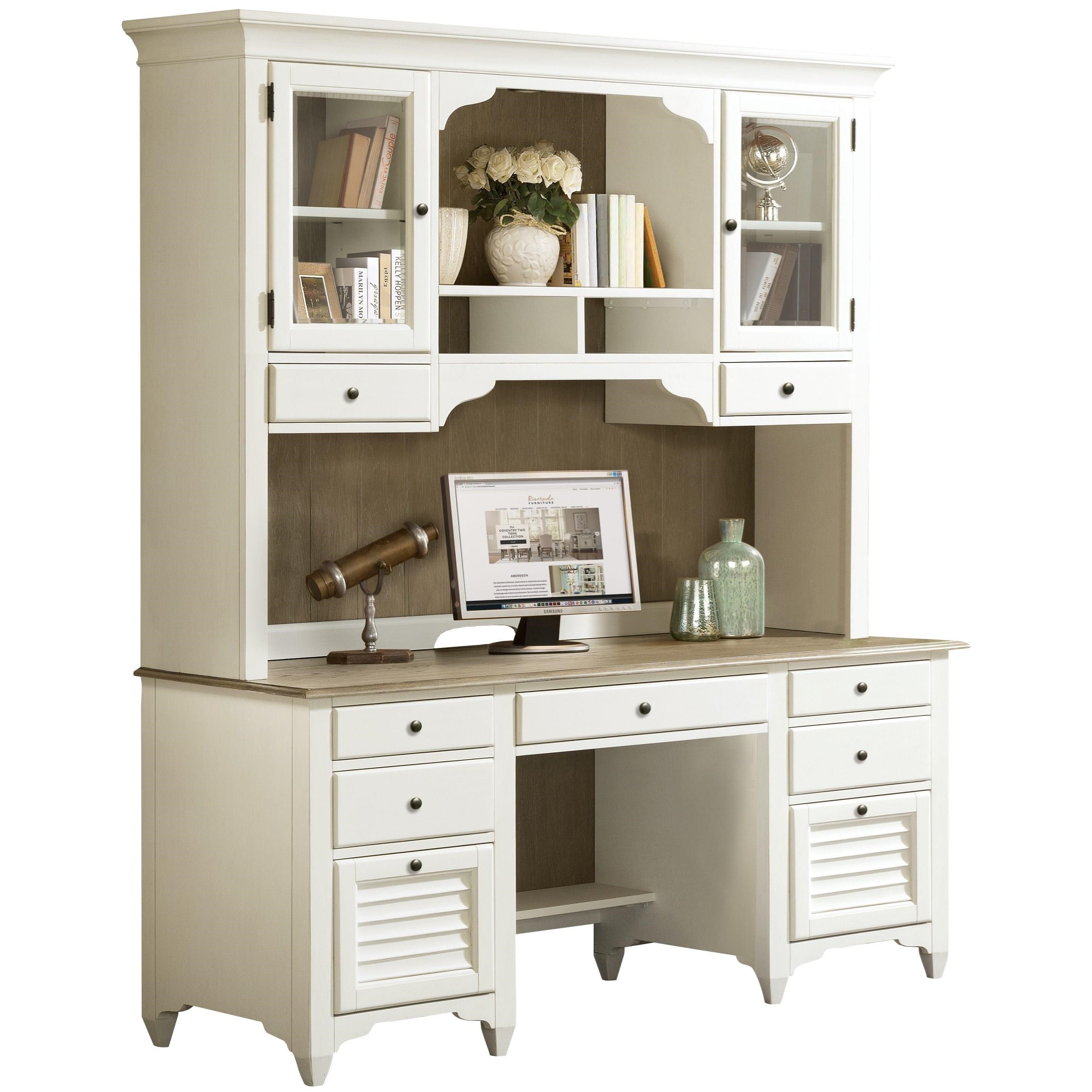 Riverside Furniture Myra 59521 Credenza Desk With Louvered Drawers