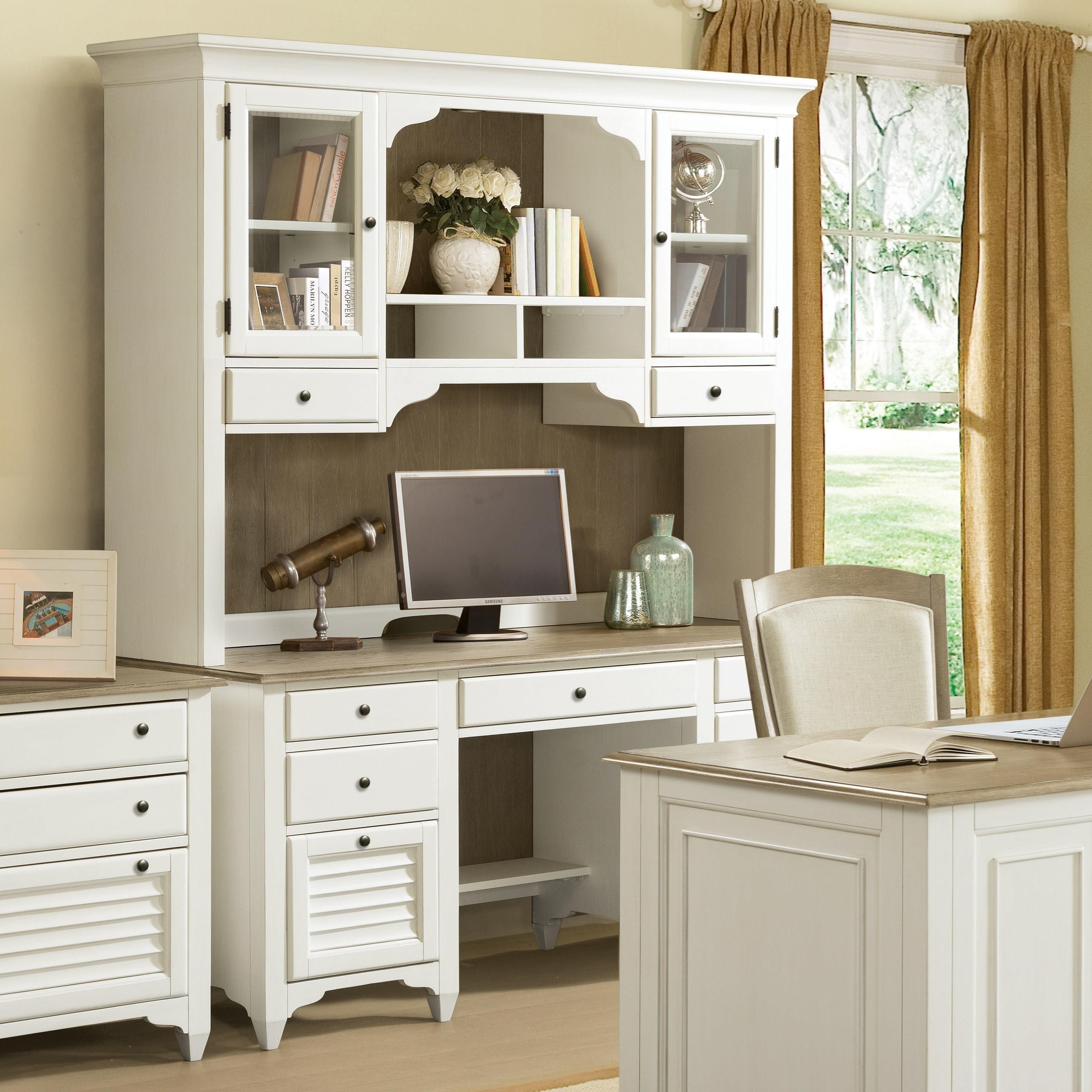 Riverside Furniture Myra Credenza Desk With Louvered Drawers