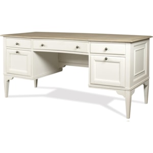 Riverside Furniture Myra 59522 Transitional 5 Drawer Writing Desk Dunk Bright Furniture Table Desks Writing Desks