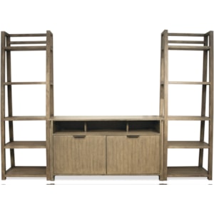 Riverside Furniture Perspectives Entertainment Wall Unit With Console And Leaning Bookcases Turk Furniture Wall Unit Our selection will help cut clutter, manage cables and get things organized. turk furniture