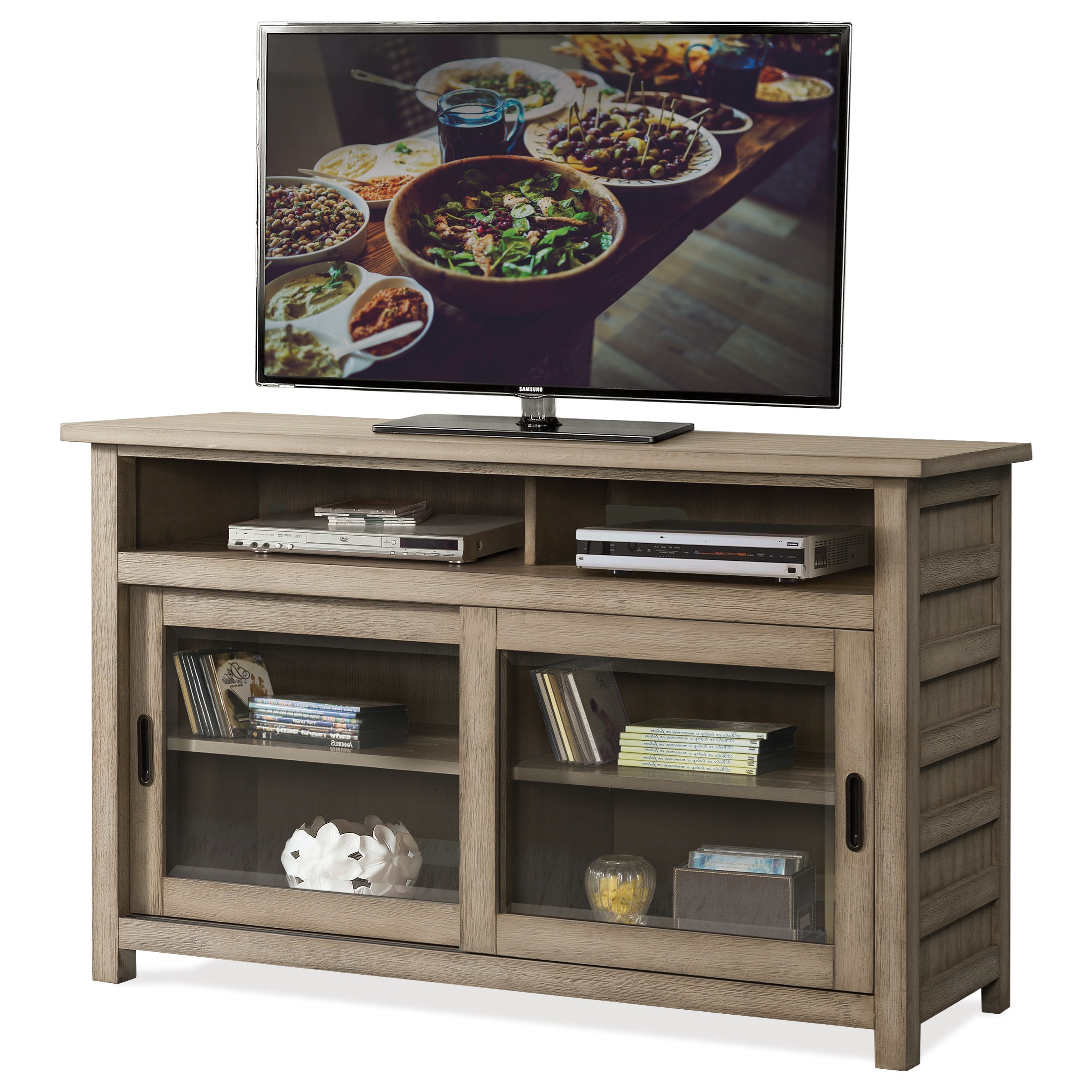 Riverside Furniture Perspectives Rustic 54 Inch Tv Console With