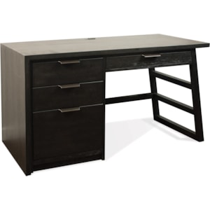 Riverside Furniture Perspectives Single Pedestal Desk With Outlet Bar In Top Panel Johnny Janosik Single Pedestal Desks