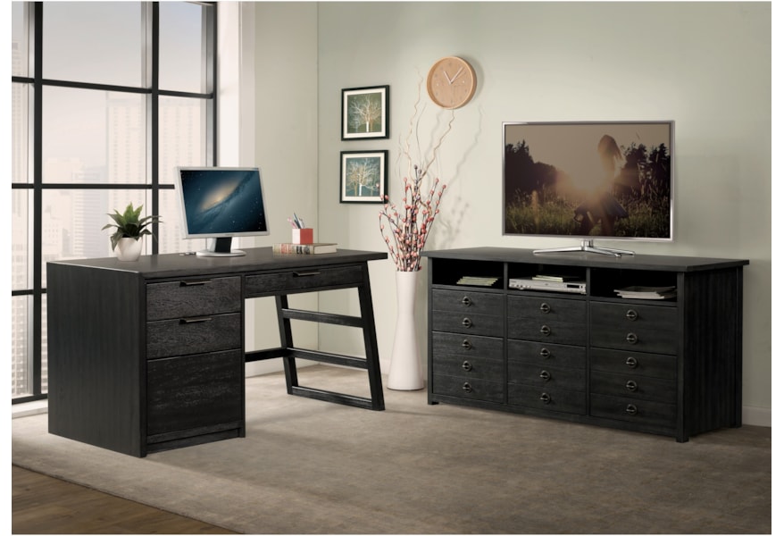 Riverside Furniture Perspectives Single Pedestal Desk With Outlet