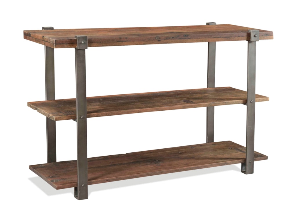 Quinton Rustic Console Table With 2 Shelves By Riverside Furniture At Sheely S Liance