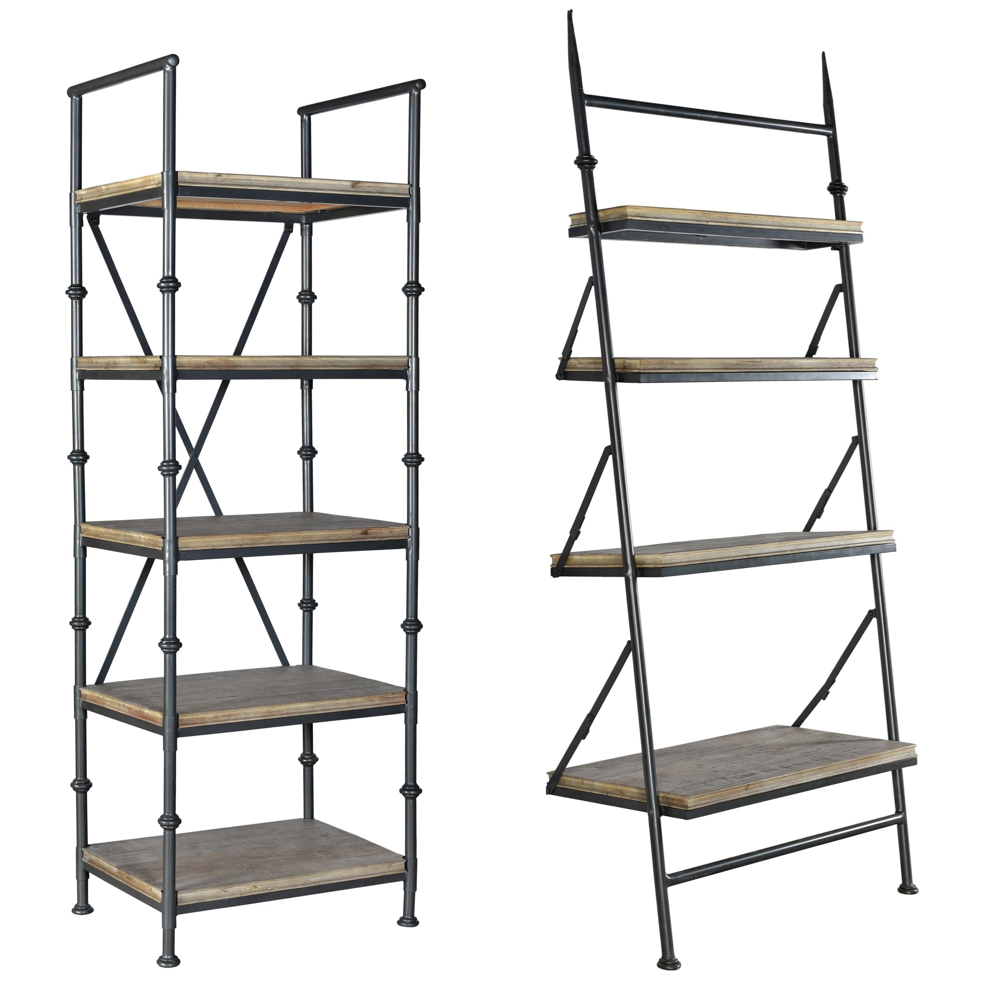 threshold leaning bookcase