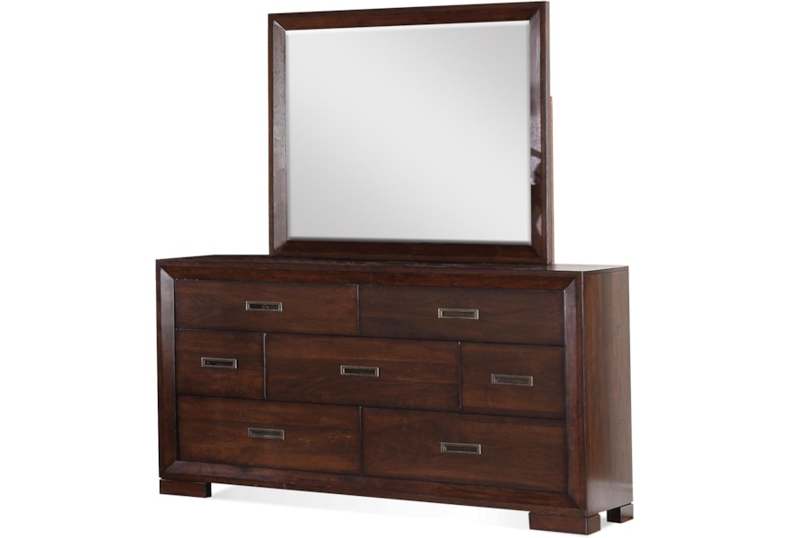 Riverside Furniture Riata 7 Drawer Dresser Mirror Set Dunk