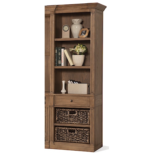 Riverside Furniture Sherborne Right Pier with 2 Included Woven Storage Baskets - Wilson's ...