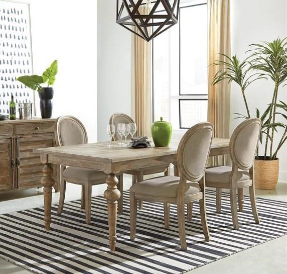 Riverside Furniture Sonora 5495 Sonora Table X Four Side Chairs