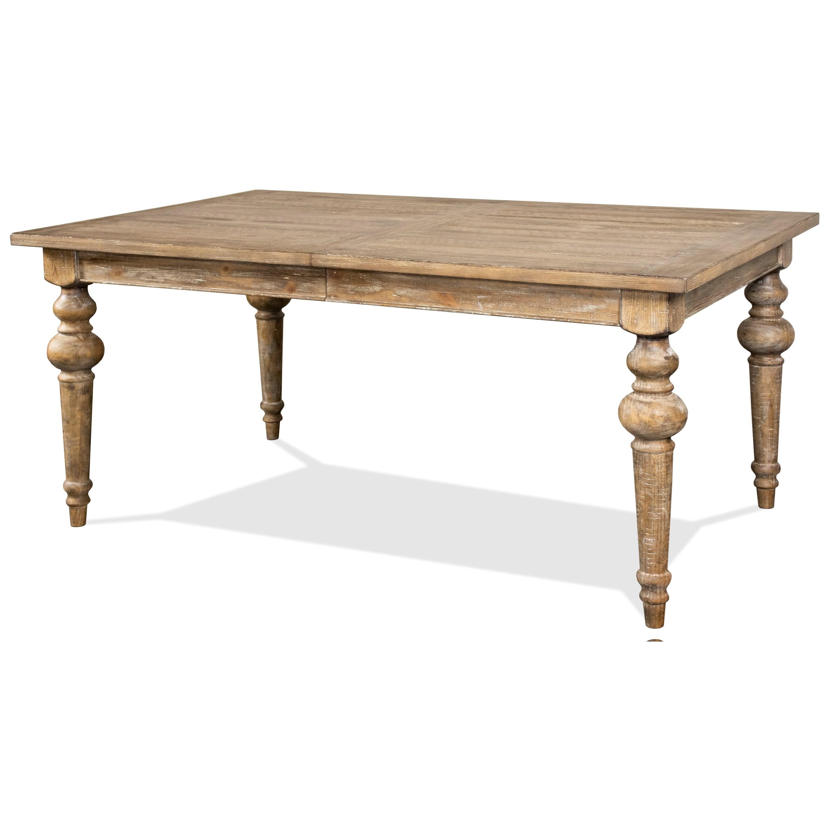 Riverside Furniture Sonora Rustic Dining Table With 18 Table Leaf
